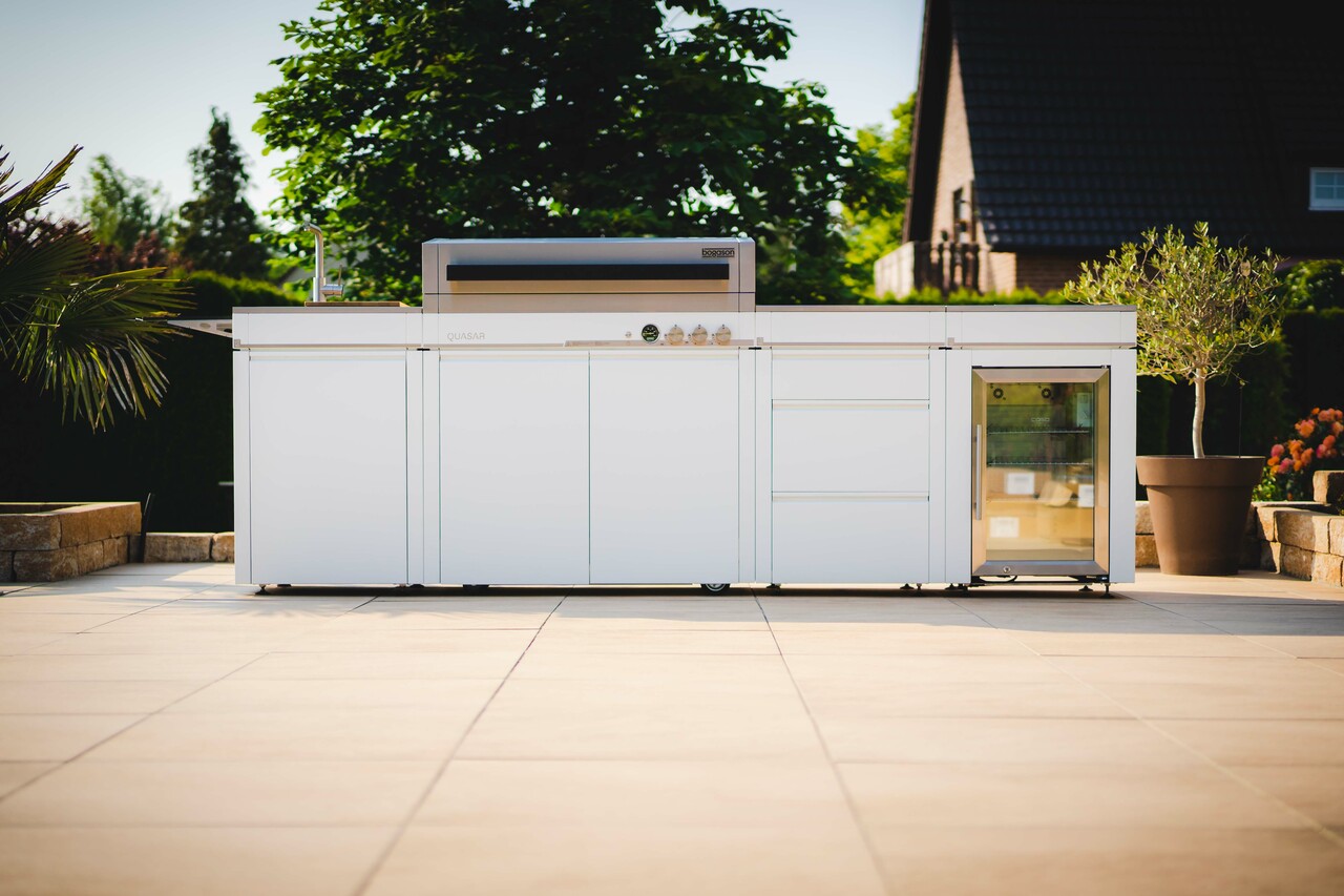 Outdoor Küche Grill BOGASON QUASAR in weißer Ausführung